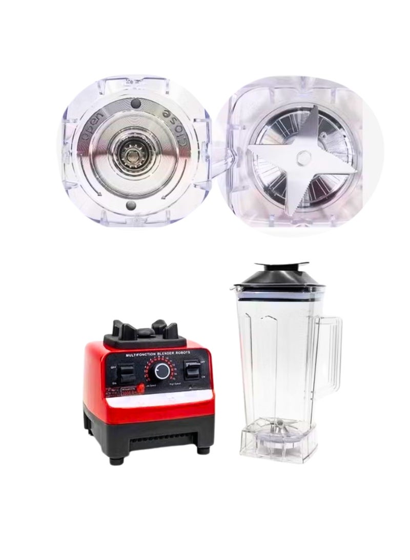 Heavy Duty Commercial Grade Blender 4500W – Multifunctional Juicer, Mixer & Smoothie Maker	15-Speed Control with Stainless Steel Blades & Grinder Function - Dishwasher Safe - Image 3